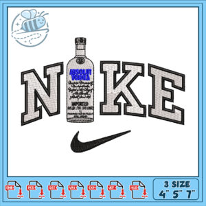 Absolut Vodka Nike Embroidery Design