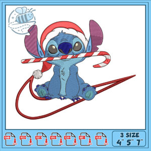 Adorable Stitch Embroidery Design for Holidays