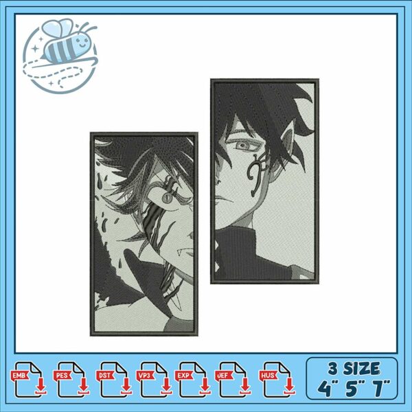 Anime Character Embroidery Design for All Machines