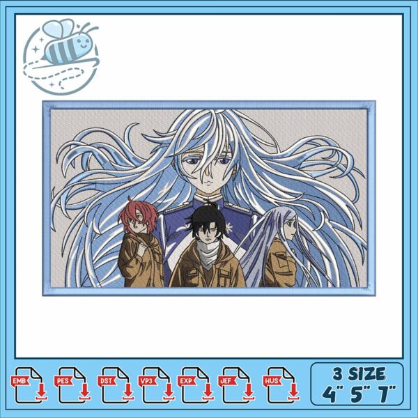 Anime Character Embroidery Design for Craft Projects
