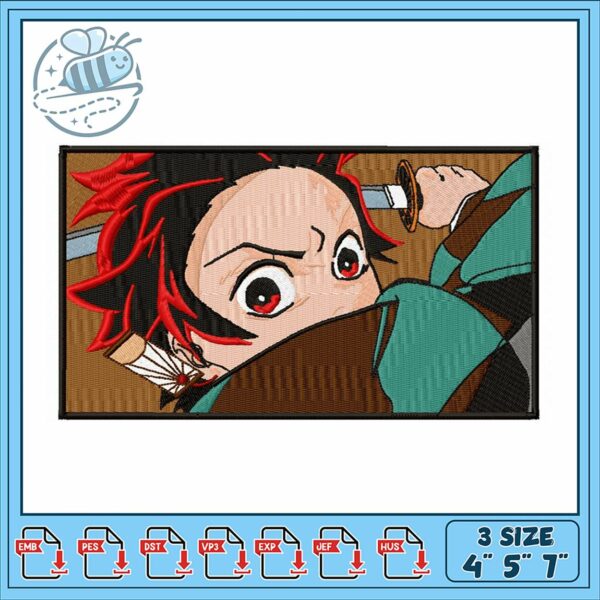 Anime Inspired Embroidery Design for Home Decor