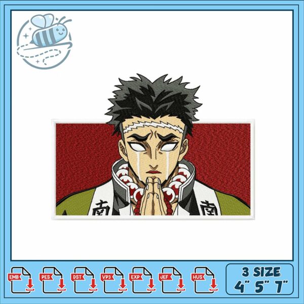 Anime Inspired Embroidery Design for Stitching Fun