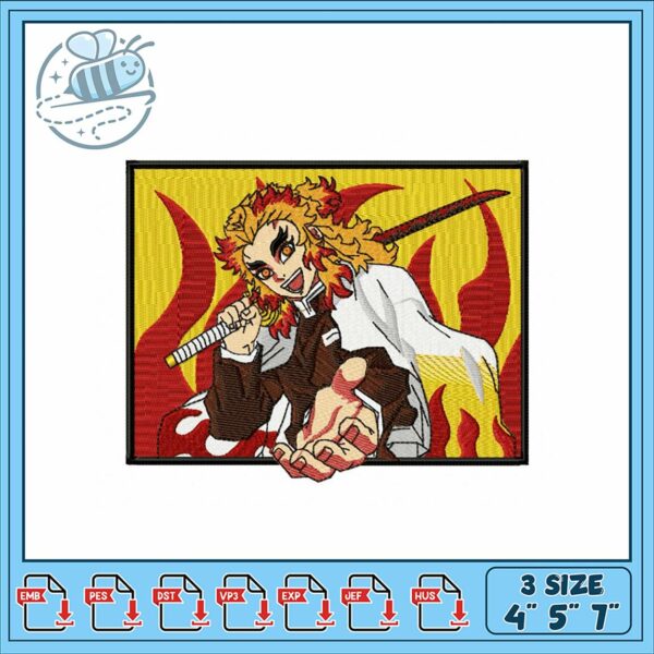 Anime Inspired Embroidery Design for Unique Projects