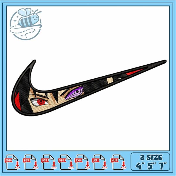 Anime Inspired Nike Swoosh Embroidery Design File