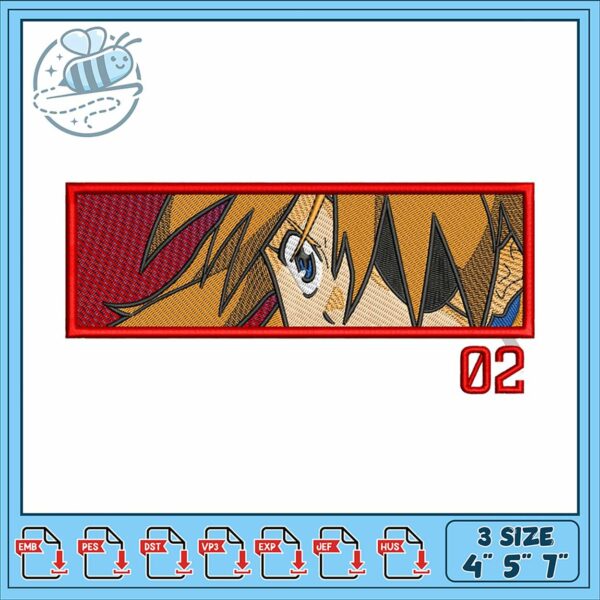Anime Style Embroidery Design for Creative Projects