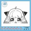 Anya forger design embroidery , anya forger face​​ ​embroidery