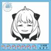 Anya forger happy embroidery , anya forger nsfw​ ​embroidery
