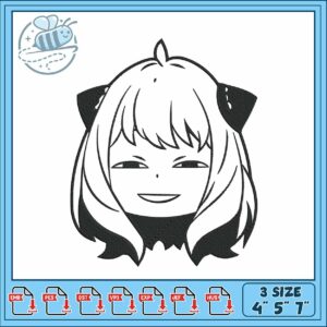 Anya forger meme embroidery , anya forger adult​​ ​embroidery