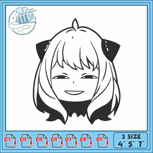 Anya forger meme embroidery , anya forger adult​​ ​embroidery