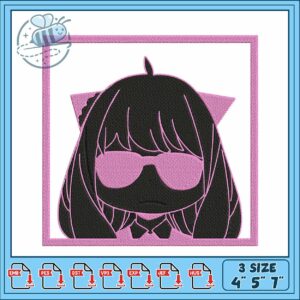 Anya glass design embroidery , anya forger anime​​​ ​embroidery