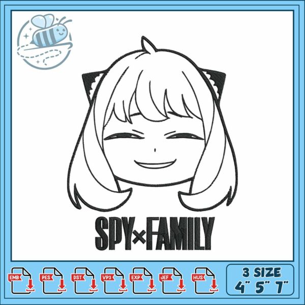 Anya smile meme embroidery , anya forger futa​​​ ​embroidery