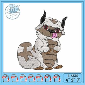 Appa avatar art embroidery , appa character​​​​ ​embroidery4