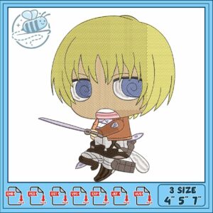 Armin arlert chibi embroidery , armin alert​ ​embroidery