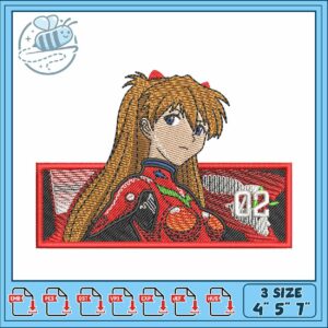 Asuka art design embroidery , asuka langley​​ ​embroidery
