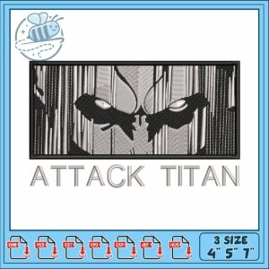 Attack on titan design embroidery , on attack titan​​ ​embroidery