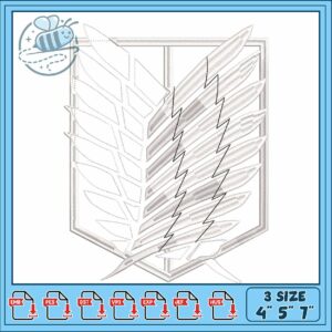 Attack on titan logo embroidery , attack on titan​ embroidery