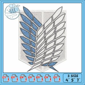 Attack on titan scout symbol embroidery , attack on titan wiki​ ​embroidery