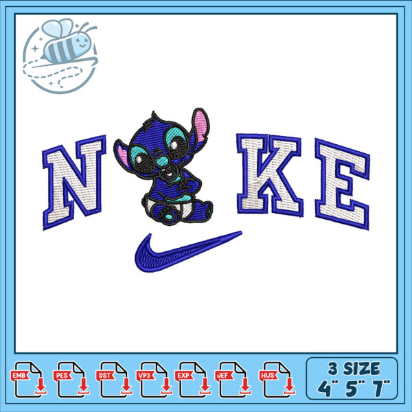 Baby Stitch Nike Embroidery Design