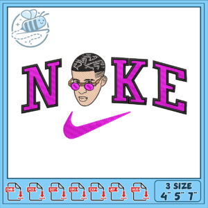 Bad Bunny Nike Embroidery Design