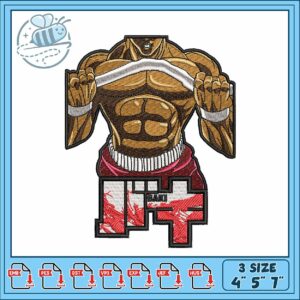 Baki body art embroidery , baki the grappler​ ​embroidery