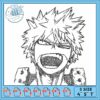 Baki laser eye embroidery , baki characters​ ​embroidery