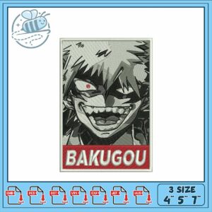 Bakugou Embroidery Design for All Skill Levels