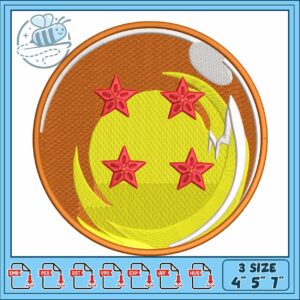 Ball dragon art design embroidery , dragon ball​ ​embroidery