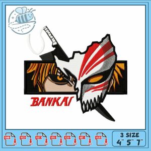 Bankai Themed Embroidery Design for Enthusiasts