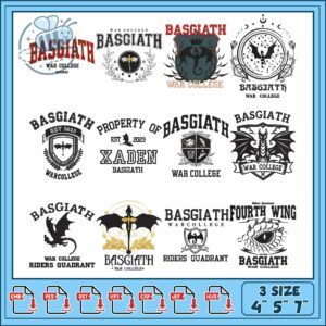 Basgiath Embroidery Bundle for War College Fans