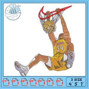 Basketball Embroidery Design