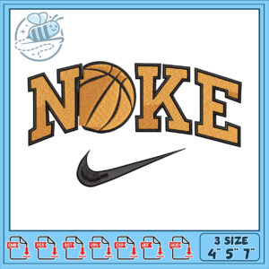 Basketball Noke Embroidery Design