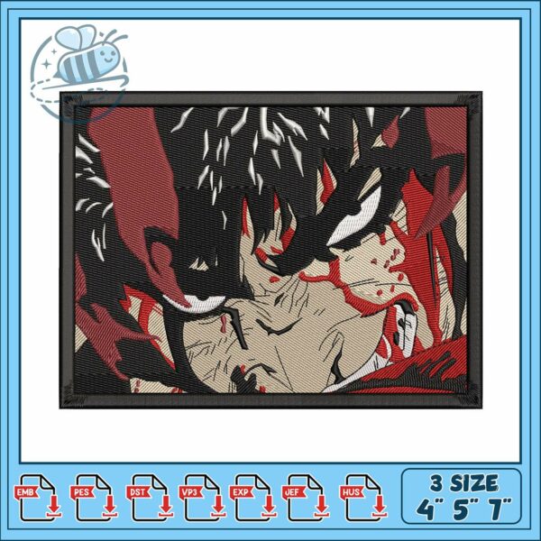 Berserk art design embroidery , berserk manga​ ​embroidery