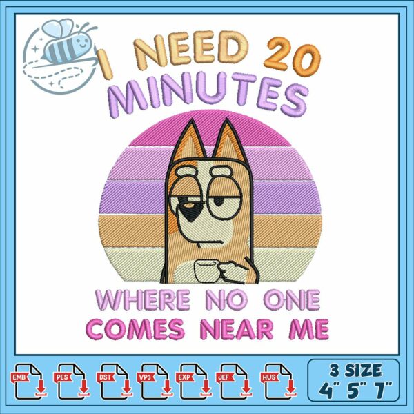 Bingo design 20 minute embroidery, new bluey episodes​ embroidery