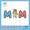 Bingo coo moms embroidery, bingo images cartoon​​​​ embroidery