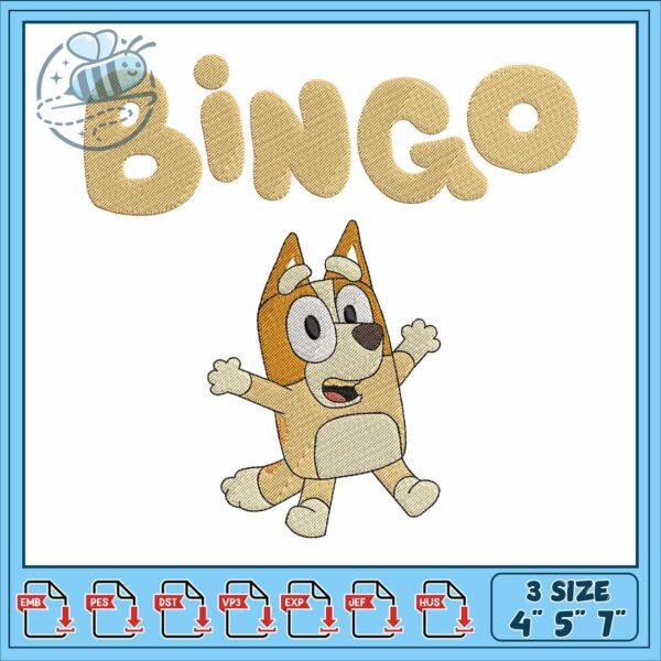 Bingo design head embroidery, bingo cartoon images​​​ embroidery