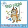 Bingo rad mom playing embroidery, bluey character​ embroidery