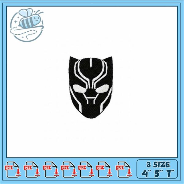Black Panther Embroidery Design for Unique Projects