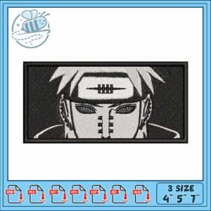 Black white pain embroidery 