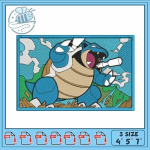 Blastoise Embroidery Design for Creative Projects