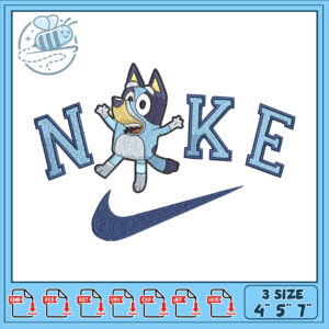 Bluey Nike Embroidery Design