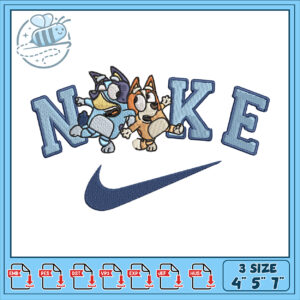 Bluey Nike Embroidery Design