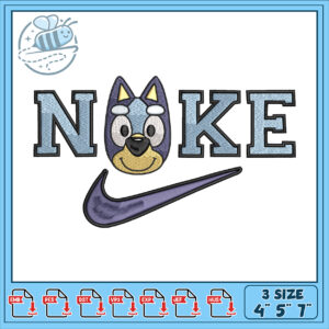 Bluey Nike Inspired Embroidery Design