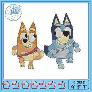 Bluey and bingo art embroidery Bluey and bingo art embroidery