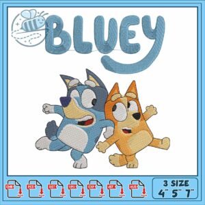 Bluey and bingo embroidery, bluey and bingo​​ embroidery