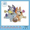 Bluey brown doing great embroidery, bluey dog​​ embroidery