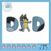 Bluey dad design embroidery, bluey coloring page​​​ embroidery