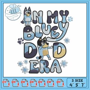 Bluey dad era embroidery, bluey surprise episode​​ embroidery