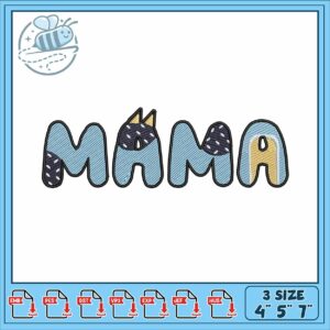 Bluey dad mama cartoon embroidery, bluey wallpaper embroidery