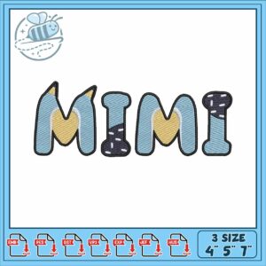 Bluey dad mimi cartoon embroidery, bluey’s big play​ embroidery