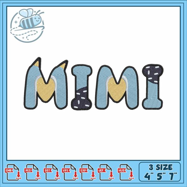 Bluey dad mimi cartoon embroidery, bluey’s big play​ embroidery